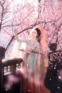 Bei Bei Mo's Grace: Hanfu Beauty Amidst Cherry Blossoms, YiTuYu Vol.8626 - image 6