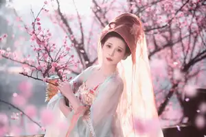 Bei Bei Mo's Grace: Hanfu Beauty Amidst Cherry Blossoms, YiTuYu Vol.8626 - image 7
