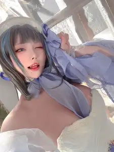 Coser Qi Si Kuai Wii - Enchanting Beauty in Elegant Cheshire Gown - A Masterpiece Cosplay. - image 17