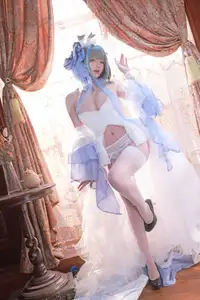 Coser Qi Si Kuai Wii - Enchanting Beauty in Elegant Cheshire Gown - A Masterpiece Cosplay. - image 18