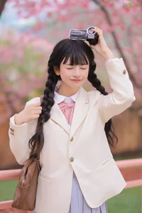 Dreamy Spring Aesthetic: Schoolgirl Style Under Cherry Blossoms - JK Uniform - image 0
