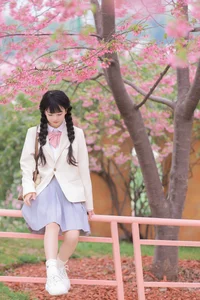 Dreamy Spring Aesthetic: Schoolgirl Style Under Cherry Blossoms - JK Uniform - image 1