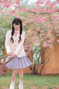 Dreamy Spring Aesthetic: Schoolgirl Style Under Cherry Blossoms - JK Uniform - image 14