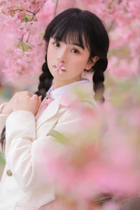 Dreamy Spring Aesthetic: Schoolgirl Style Under Cherry Blossoms - JK Uniform - image 7
