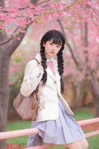 Dreamy Spring Aesthetic: Schoolgirl Style Under Cherry Blossoms - JK Uniform - image 27