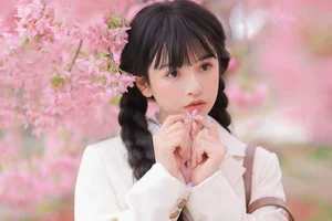 Dreamy Spring Aesthetic: Schoolgirl Style Under Cherry Blossoms - JK Uniform - image 4