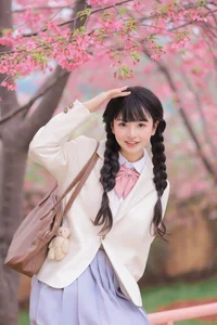 Dreamy Spring Aesthetic: Schoolgirl Style Under Cherry Blossoms - JK Uniform - image 17