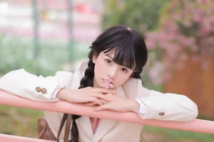 Dreamy Spring Aesthetic: Schoolgirl Style Under Cherry Blossoms - JK Uniform - image 26