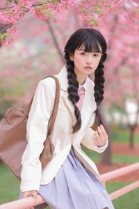 Dreamy Spring Aesthetic: Schoolgirl Style Under Cherry Blossoms - JK Uniform - image 11