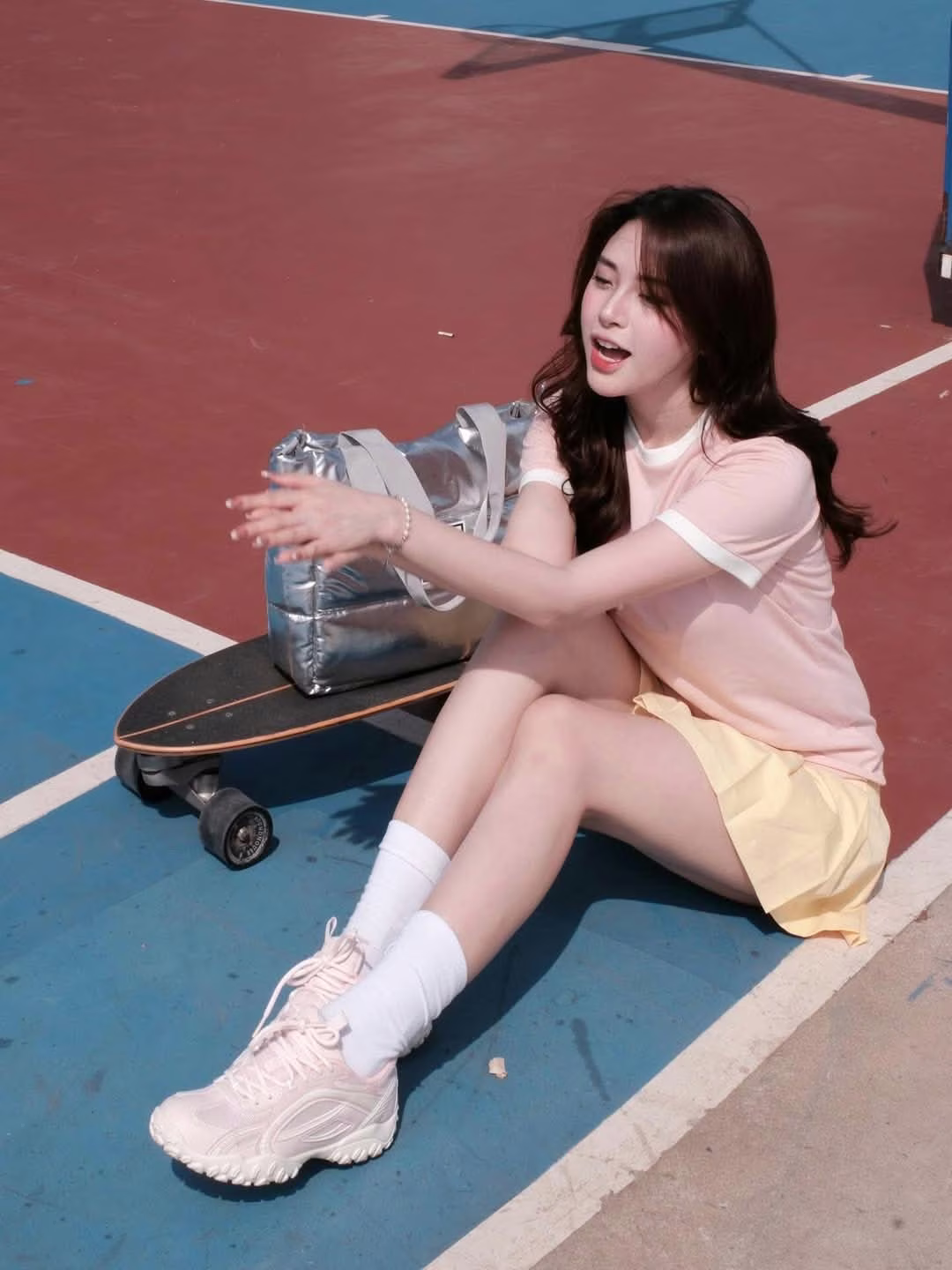VGU No.152: Basketball Court Muse: Dynamic Sporty Style with a Modern Girl in the City.