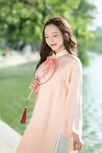 Elegant Vietnamese Beauty in Ao Dai by the Lake  A Glimpse of Hanoi's Serene Charm 1000025296 - image 10