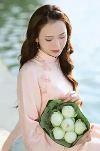 Elegant Vietnamese Beauty in Ao Dai by the Lake  A Glimpse of Hanoi's Serene Charm 1000025296 - image 15