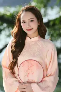 Elegant Vietnamese Beauty in Ao Dai by the Lake  A Glimpse of Hanoi's Serene Charm 1000025296 - image 18