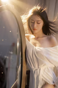 VGU No.154: Discover the Alluring and Dreamy Beauty of a Woman Bathed in Golden Sunlight - image 1
