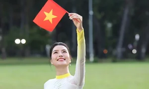 Elegant Vietnamese Ao Dai Fashion: Celebrities at the Historic Independence Palace - image 6