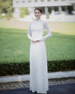 Elegant Vietnamese Ao Dai Fashion: Celebrities at the Historic Independence Palace - image 5