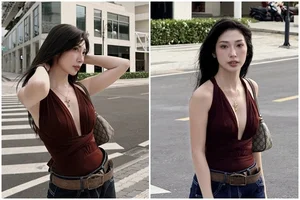 Vietnamese Singer Khong Tu Quynh Stuns in Bold Street Style with Deep-Cut Fashion Look - image 0