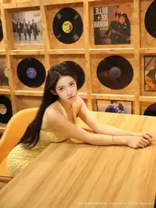 XiuRen No.10715: Li Shuang Er The Yellow Lace Dress Goddess, Pure Allure Amidst Vintage Charm - image 22