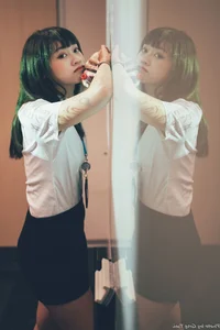 Sophisticated Office Lady Fashion: Ruoying in Elegant White Blouse, Black Pencil Skirt, and Sheer Stockings for a Professional Corporate Look - image 28