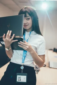 Sophisticated Office Lady Fashion: Ruoying in Elegant White Blouse, Black Pencil Skirt, and Sheer Stockings for a Professional Corporate Look - image 30