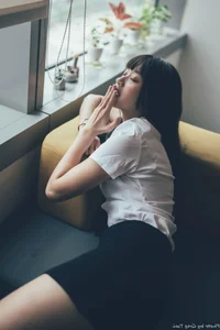 Sophisticated Office Lady Fashion: Ruoying in Elegant White Blouse, Black Pencil Skirt, and Sheer Stockings for a Professional Corporate Look - image 11