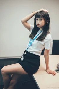 Sophisticated Office Lady Fashion: Ruoying in Elegant White Blouse, Black Pencil Skirt, and Sheer Stockings for a Professional Corporate Look - image 17