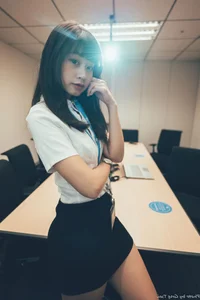Sophisticated Office Lady Fashion: Ruoying in Elegant White Blouse, Black Pencil Skirt, and Sheer Stockings for a Professional Corporate Look - image 25