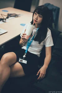 Sophisticated Office Lady Fashion: Ruoying in Elegant White Blouse, Black Pencil Skirt, and Sheer Stockings for a Professional Corporate Look - image 26