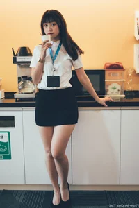 Sophisticated Office Lady Fashion: Ruoying in Elegant White Blouse, Black Pencil Skirt, and Sheer Stockings for a Professional Corporate Look - image 43