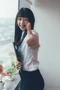 Sophisticated Office Lady Fashion: Ruoying in Elegant White Blouse, Black Pencil Skirt, and Sheer Stockings for a Professional Corporate Look - image 9