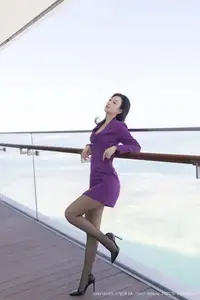 Tang An Qi's Elegant Purple Attire: Professional Grace from XiuRen No.10451 - image 8