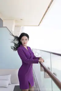 Tang An Qi's Elegant Purple Attire: Professional Grace from XiuRen No.10451 - image 11