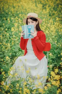 Gentle Beauty: A Girl in a Vibrant Rapeseed Flower Field, Spring Serenity - image 13