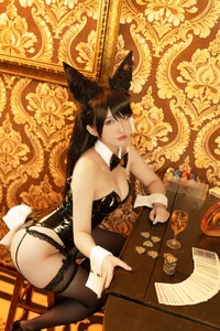 Stunning Atago Bunny Girl Cosplay by Luo Li Lolisama - Azur Lane Inspired High-Quality Photography Collection - image 0