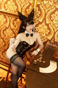 Stunning Atago Bunny Girl Cosplay by Luo Li Lolisama - Azur Lane Inspired High-Quality Photography Collection - image 32