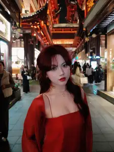 Hot girl Bao Han Helia's Dazzling China Trip: Captivating Photos Amidst Ancient Night Scenery - image 4