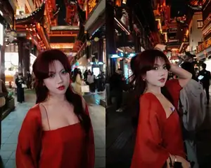 Hot girl Bao Han Helia's Dazzling China Trip: Captivating Photos Amidst Ancient Night Scenery - image 5