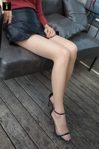 IESS Fashion Photography: Stunning Leg Model Featuring Black Leather Skirt and Elegant Stockings by Ningmengpi - image 6