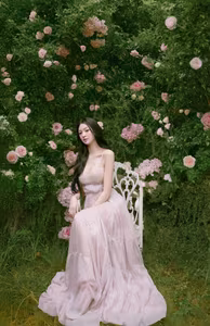 VGU No.145: Captivating Beauty in Ethereal Fashion Amidst a Dreamy Rose Garden - image 0