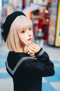 Coser Chunmomo's Enchanting Autumn Quest: Part04 Captures Street Style Beauty - image 3