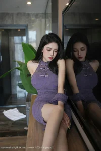 Elegant Lavender Moments with Xiao A Jiao Gill in XiuRen No.10801 Collection - image 2