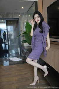 Elegant Lavender Moments with Xiao A Jiao Gill in XiuRen No.10801 Collection - image 4