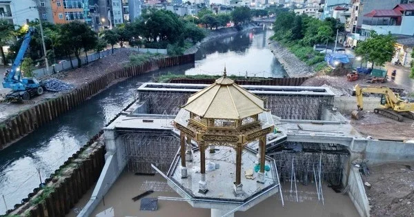 Unique Architecture of the New Water Retention Spillway on Hanoi's To Lich River