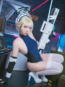 Sharp Elegance: Xiao He Tian Jiu as Maid Toki from Blue Archive - image 1
