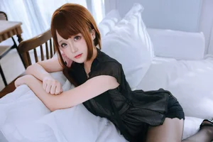 Elegant Mourning Aesthetic: Ri Nai Jiao Captures Somber Beauty in Exquisite Black Lace Cosplay Photography Series Part 01 - image 12