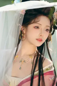 Coser Wen Mei Bu Jiang Dao Li - Mid-Autumn Festival: Ethereal Hanfu Beauty Amidst Serene Landscapes - image 8