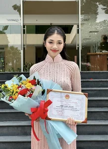 Runner-up Minh Kiên Shines on VTV: A Look at Her Radiant Style and Growing Career - image 1