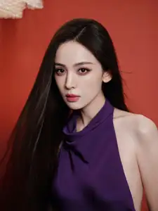 VGU No.184: Embracing Glamour and Elegance in a Stunning Purple Halter-neck Dress - image 1