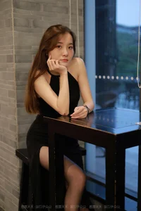 Sophisticated Elegance: Wan Ping in the Black Long Dress Collection [IESS] - image 71