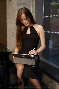 Sophisticated Elegance: Wan Ping in the Black Long Dress Collection [IESS] - image 30